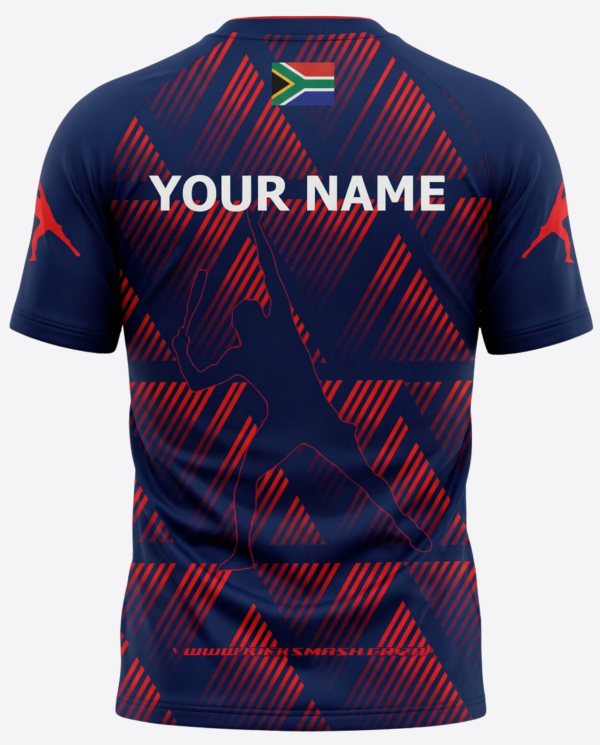 Navy Red Rulo Men’s Padel Performance Tee - Kick Smash