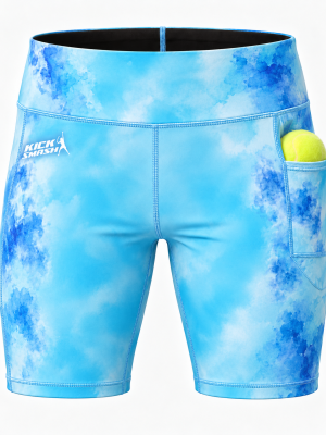Coastal Mist Ladies Padel Compression Shorts