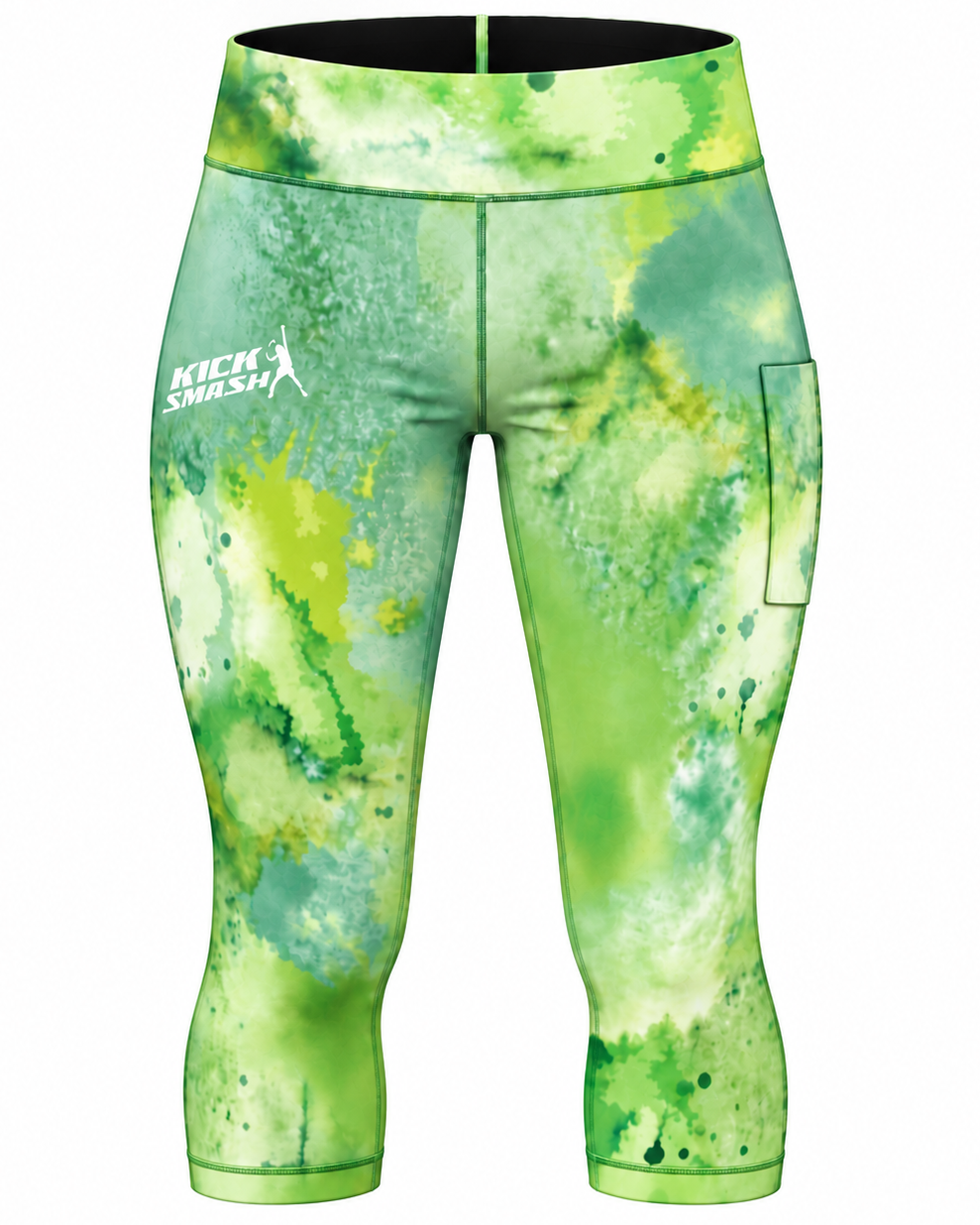 Lime Rush Ladies Padel 3/4 Compression Pants
