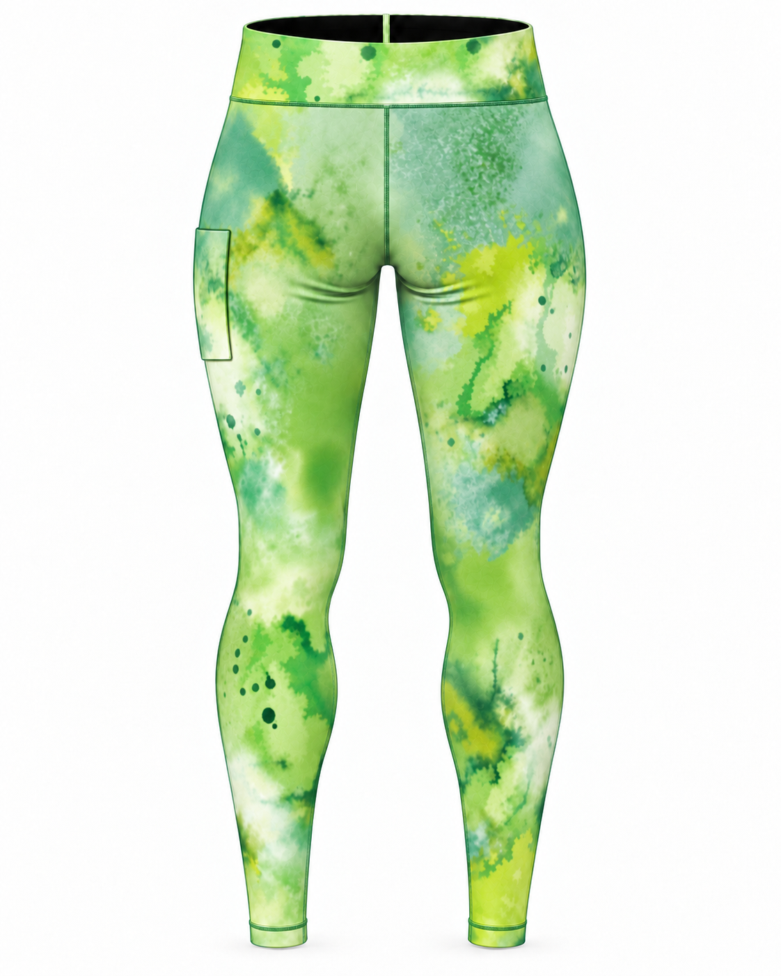 Lime Rush Ladies Padel Compression Pants - Image 2
