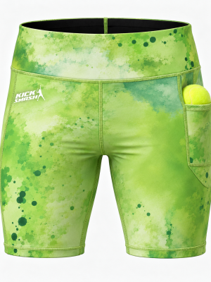 Lime Rush Ladies Padel Compression Shorts