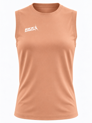 Peach Ladies Padel Performance Sleeveless Tee