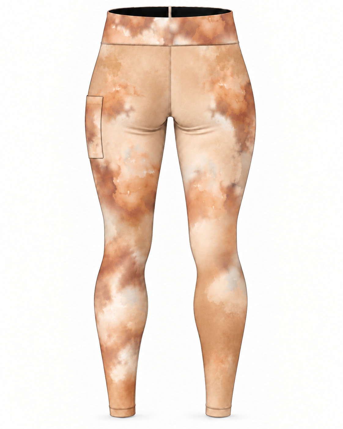Peach Drift Ladies Padel Compression Pants - Image 2