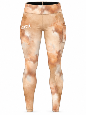 Peach Drift Ladies Padel Compression Pants