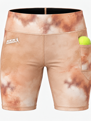 Peach Drift Ladies Padel Compression Shorts